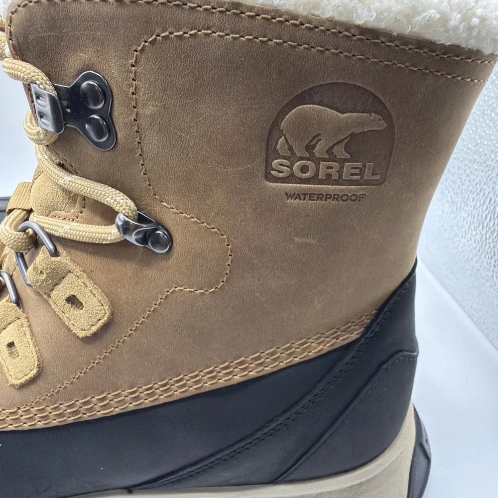 Sorel Men's Scout 87 Lux WP Boots Caribou Buff  Waterproof Insulated Size 13
